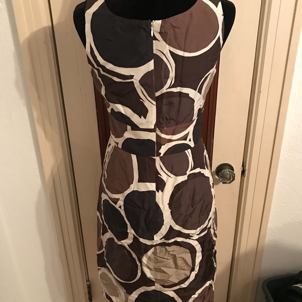 Brown mini dress Banana Republic tan silk - Picture 3 of 5